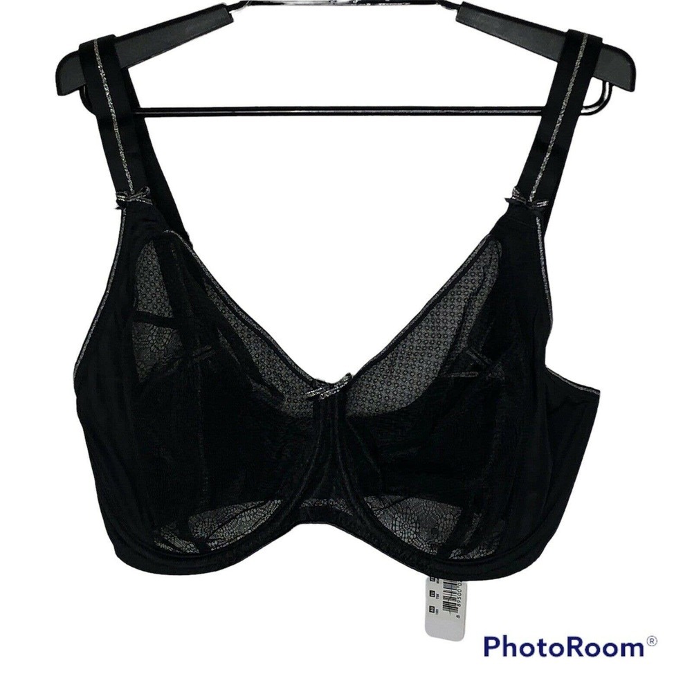 NWT Freya Womens‎ Hero Underwire Side Support Balcony Bra Size 32K Black Sample